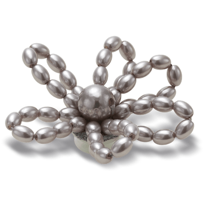 Women / Men Crocs - Grey Pearl Beaded Daisy Jibbitz™ charms