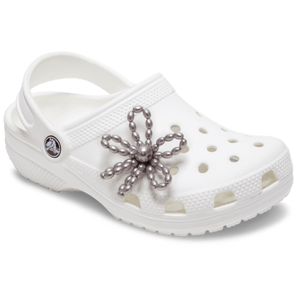 Women / Men Crocs - Grey Pearl Beaded Daisy Jibbitz™ charms
