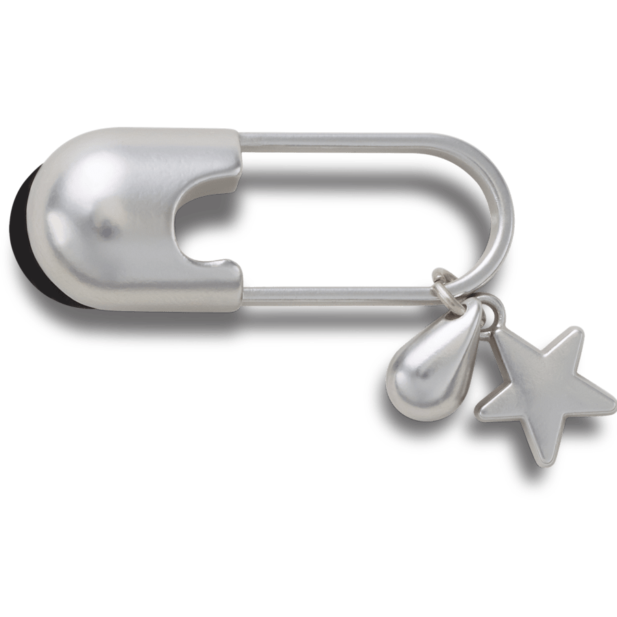 Women / Men Crocs - Silver Meta Safety Pin Jibbitz™ charms