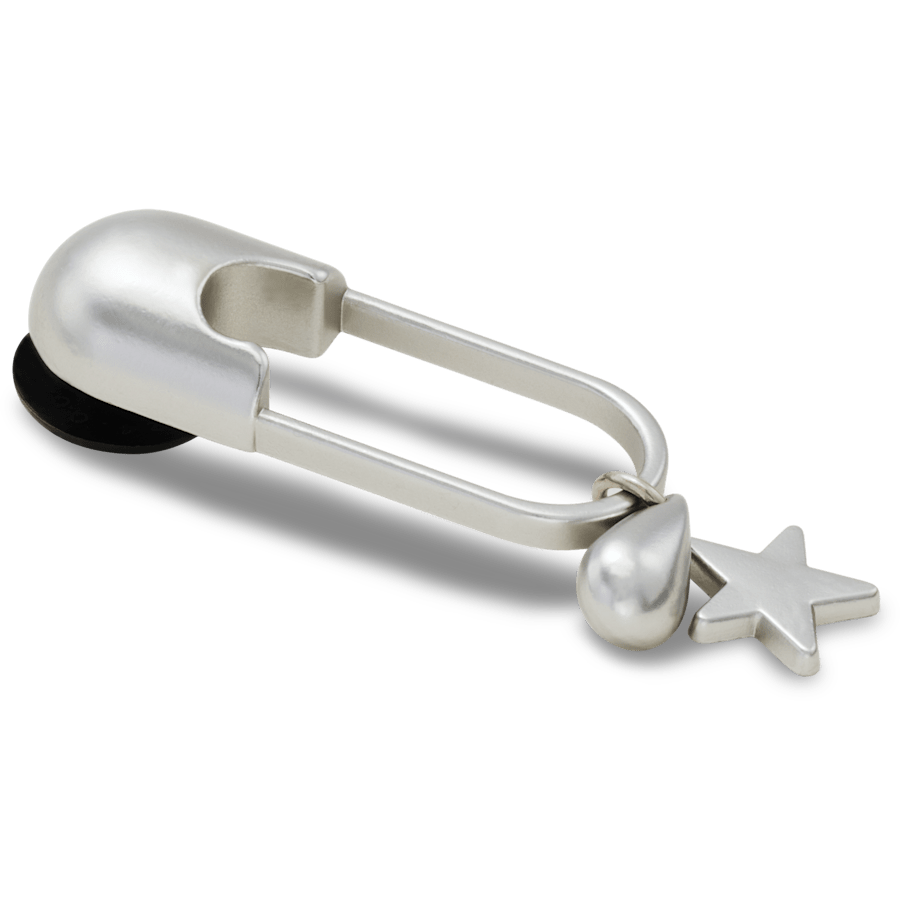 Women / Men Crocs - Silver Meta Safety Pin Jibbitz™ charms