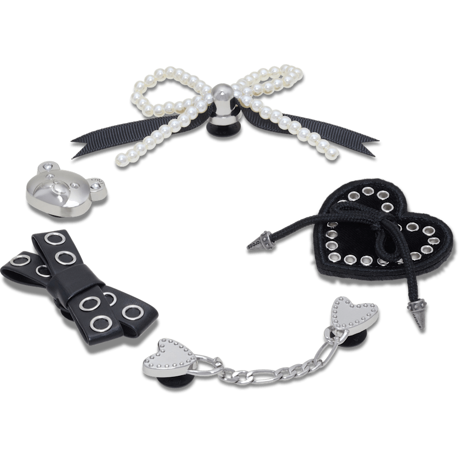 Women / Men Crocs - Indie Luxe Silver 5 Pack Jibbitz™ charms