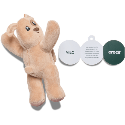 Women / Men / Kids Crocs - Huggitz Brown Puppy Jibbitz Shoe Charm