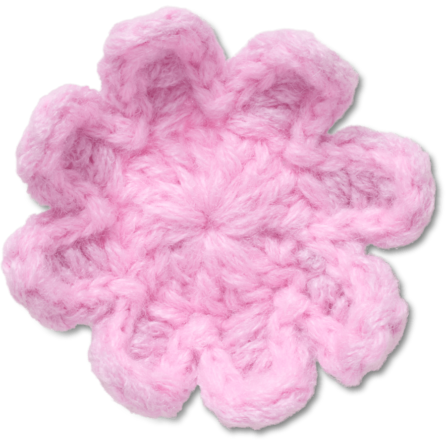 Women / Men Crocs - Crochet Light Pink Flower Jibbitz™ charms
