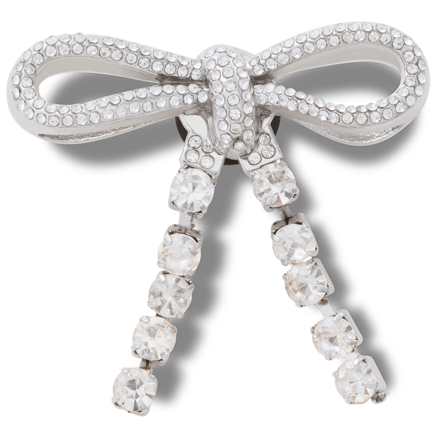 Women / Men Crocs - Silver Gem Bow Jibbitz™ charms