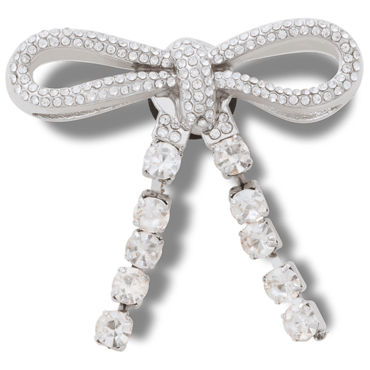 Women / Men Crocs - Silver Gem Bow Jibbitz™ charms