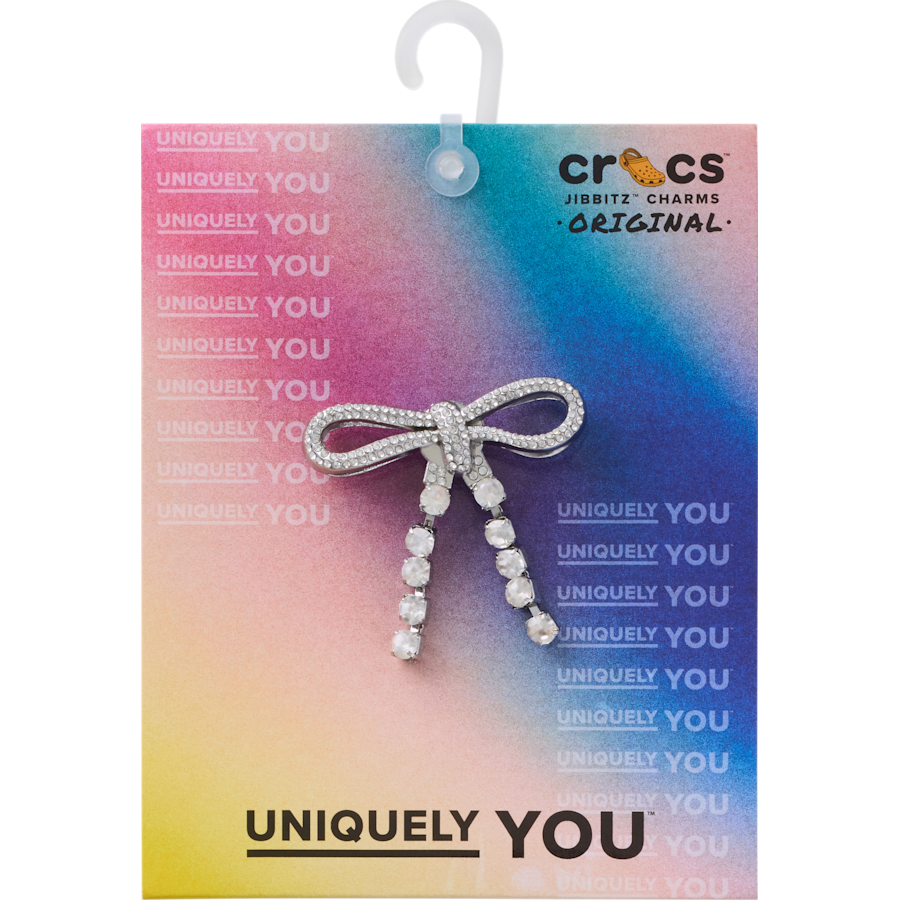Women / Men Crocs - Silver Gem Bow Jibbitz™ charms