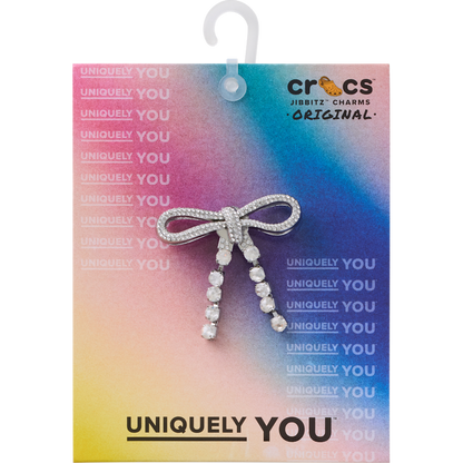 Women / Men Crocs - Silver Gem Bow Jibbitz™ charms