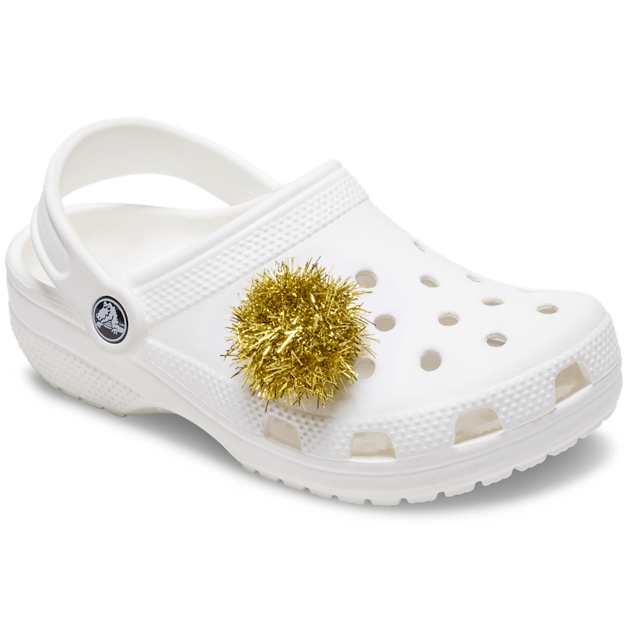 Women / Men Crocs - Gold Tinsel Pom Jibbitz™ charms
