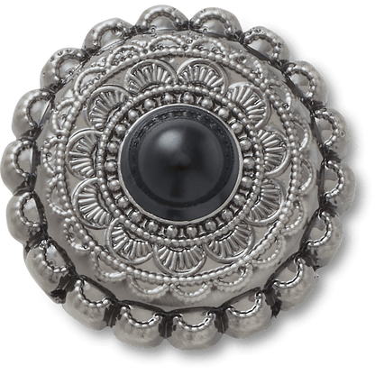 Women / Men Crocs - Silver and Black Emblem Jibbitz™ charms