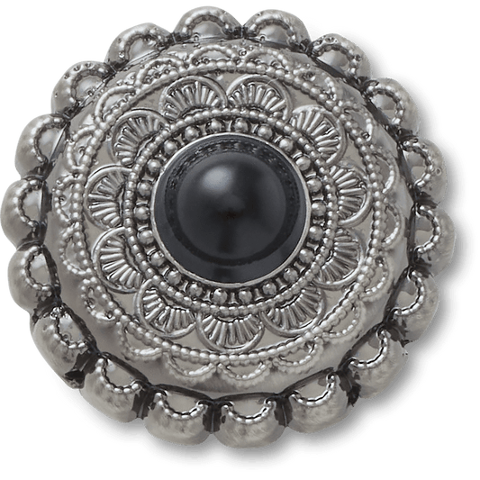 Women / Men Crocs - Silver and Black Emblem Jibbitz™ charms