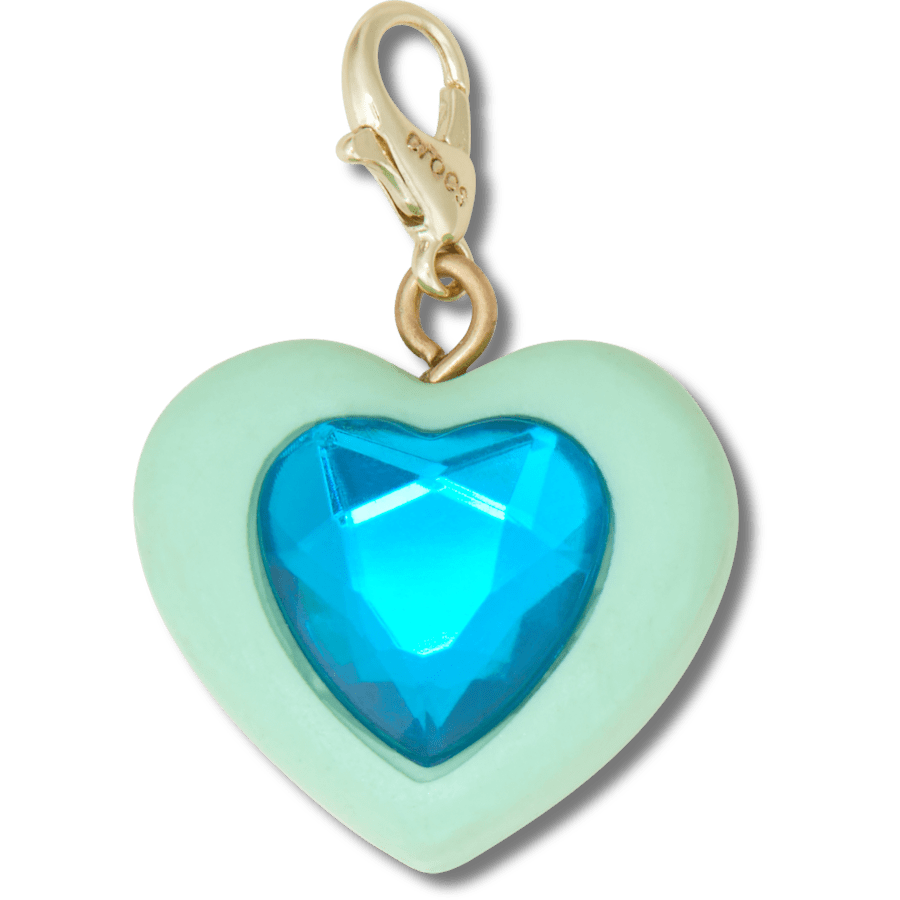 Women / Men / Kids Crocs - Blue Heart Sim Gem Charm Jibbitz Shoe Charm