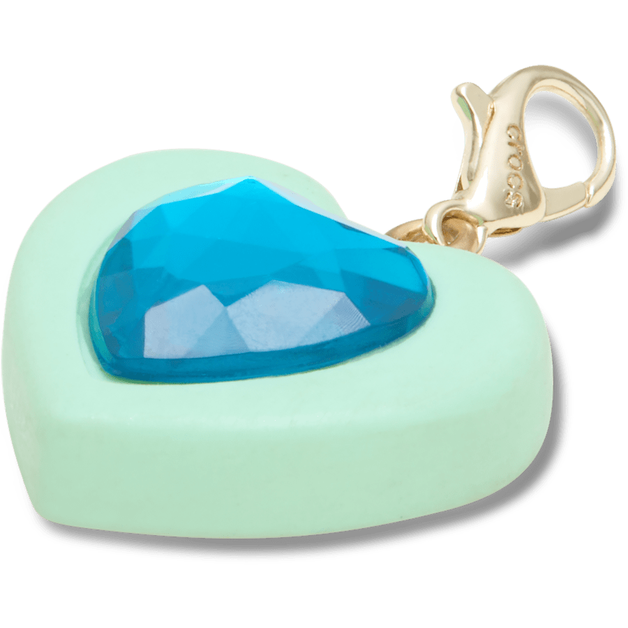 Women / Men / Kids Crocs - Blue Heart Sim Gem Charm Jibbitz Shoe Charm