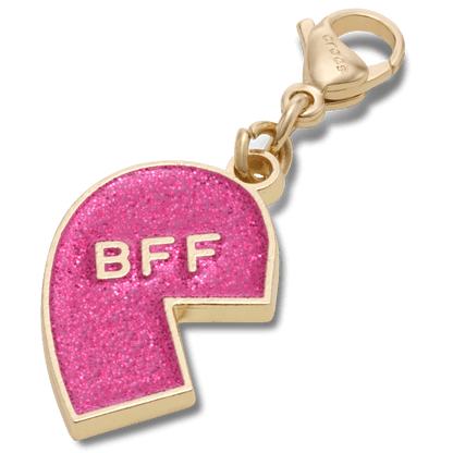 Women / Men / Kids Crocs - Pink Glitter BFF Charm Left Jibbitz Shoe Charm