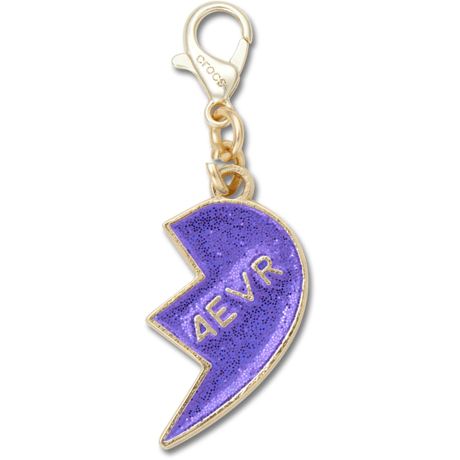 Women / Men / Kids Crocs - Purple Glitter BFF Charm Right Jibbitz Shoe Charm