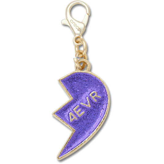 Women / Men / Kids Crocs - Purple Glitter BFF Charm Right Jibbitz Shoe Charm