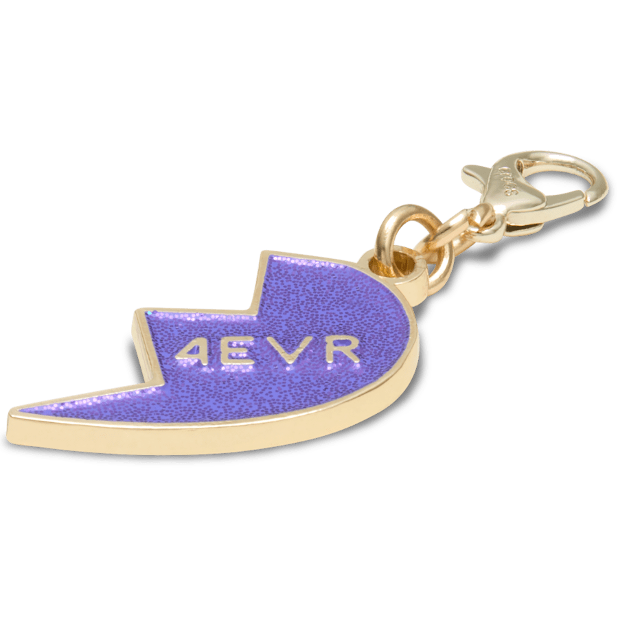 Women / Men / Kids Crocs - Purple Glitter BFF Charm Right Jibbitz Shoe Charm
