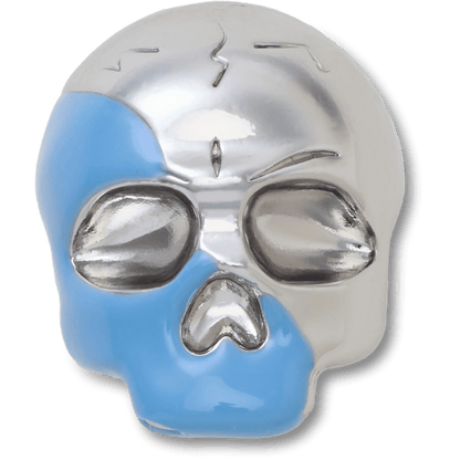 Women / Men Crocs - Silver and Blue Enamel Skull Jibbitz™ charms