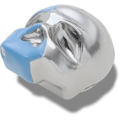 Women / Men Crocs - Silver and Blue Enamel Skull Jibbitz™ charms