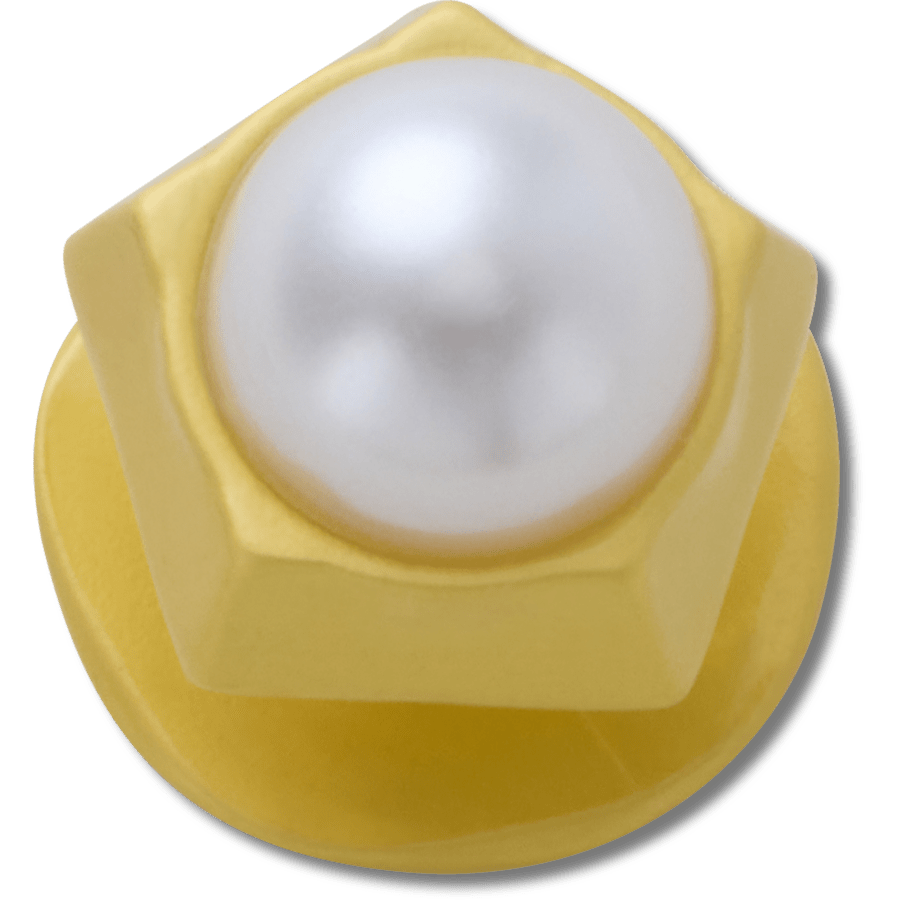 Women / Men Crocs - Gold Pentagon Pearl Jibbitz™ charms