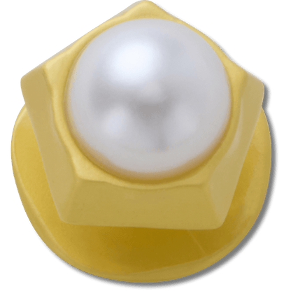 Women / Men Crocs - Gold Pentagon Pearl Jibbitz™ charms