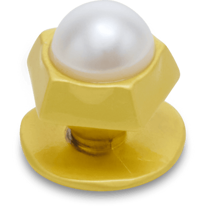 Women / Men Crocs - Gold Pentagon Pearl Jibbitz™ charms