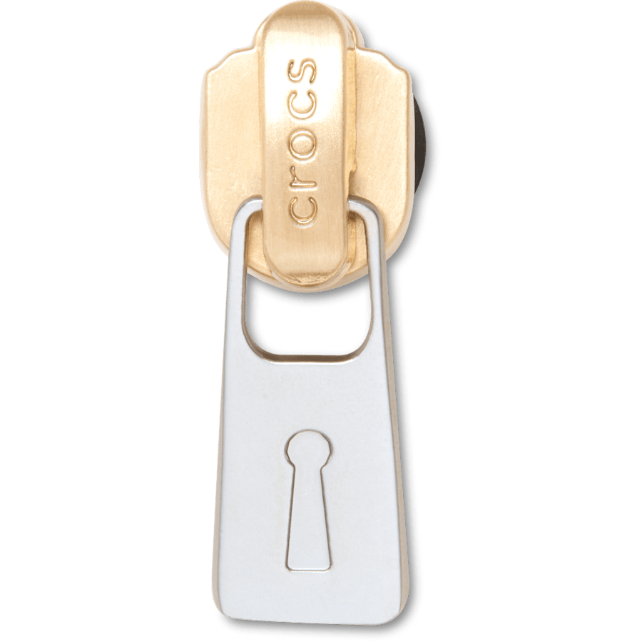 Women / Men Crocs - Gold and Silver Zipper Jibbitz™ charms
