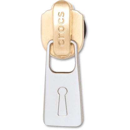Women / Men Crocs - Gold and Silver Zipper Jibbitz™ charms