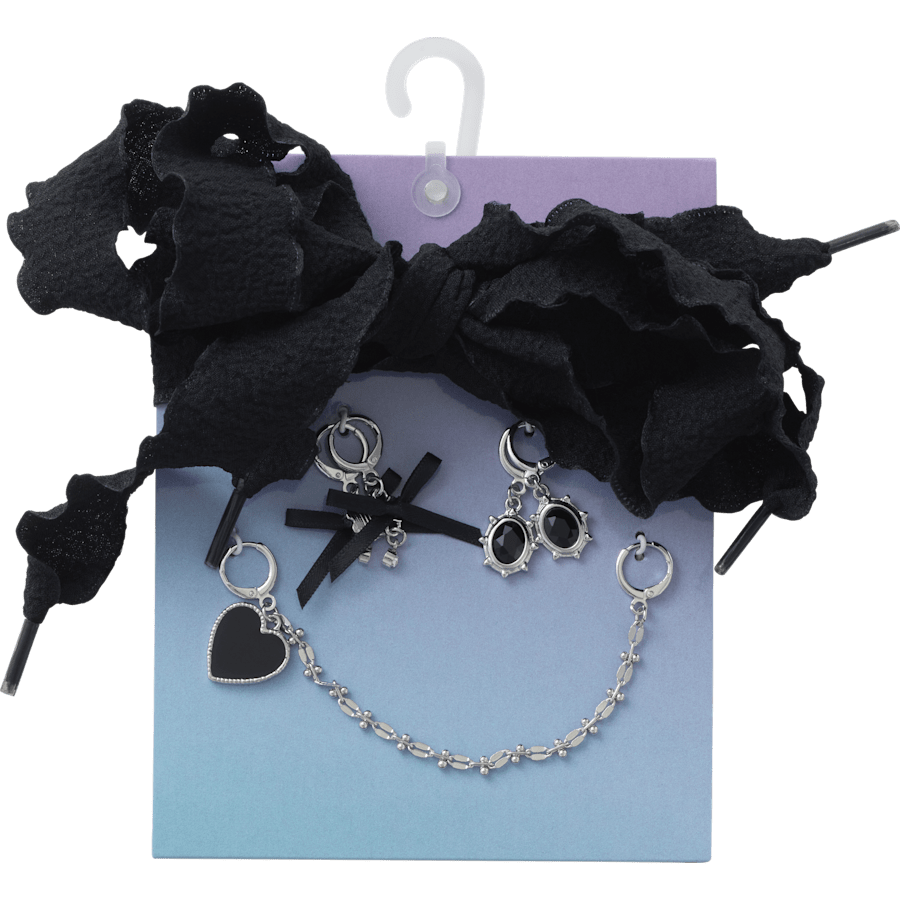 Women / Kids Crocs - Laces and Dainty Bow Charm Kit Jibbitz Shoe Charm