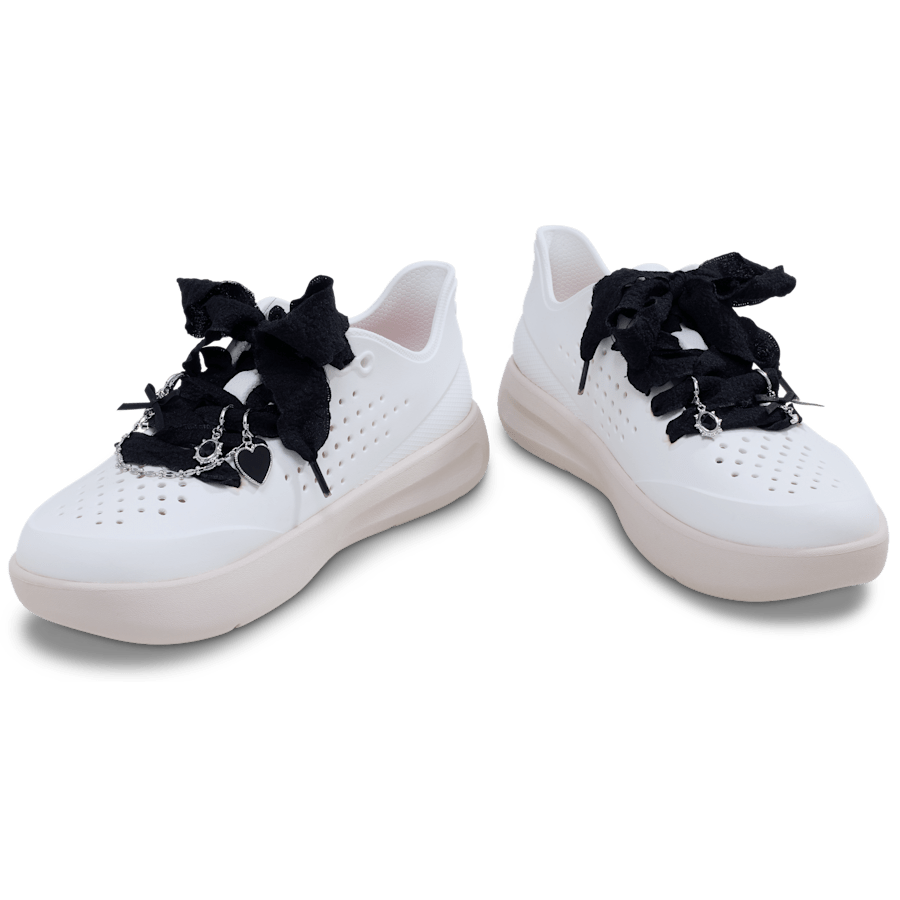 Women / Kids Crocs - Laces and Dainty Bow Charm Kit Jibbitz Shoe Charm