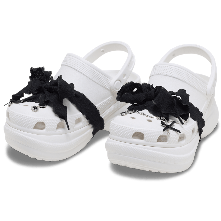 Women / Kids Crocs - Laces and Dainty Bow Charm Kit Jibbitz Shoe Charm