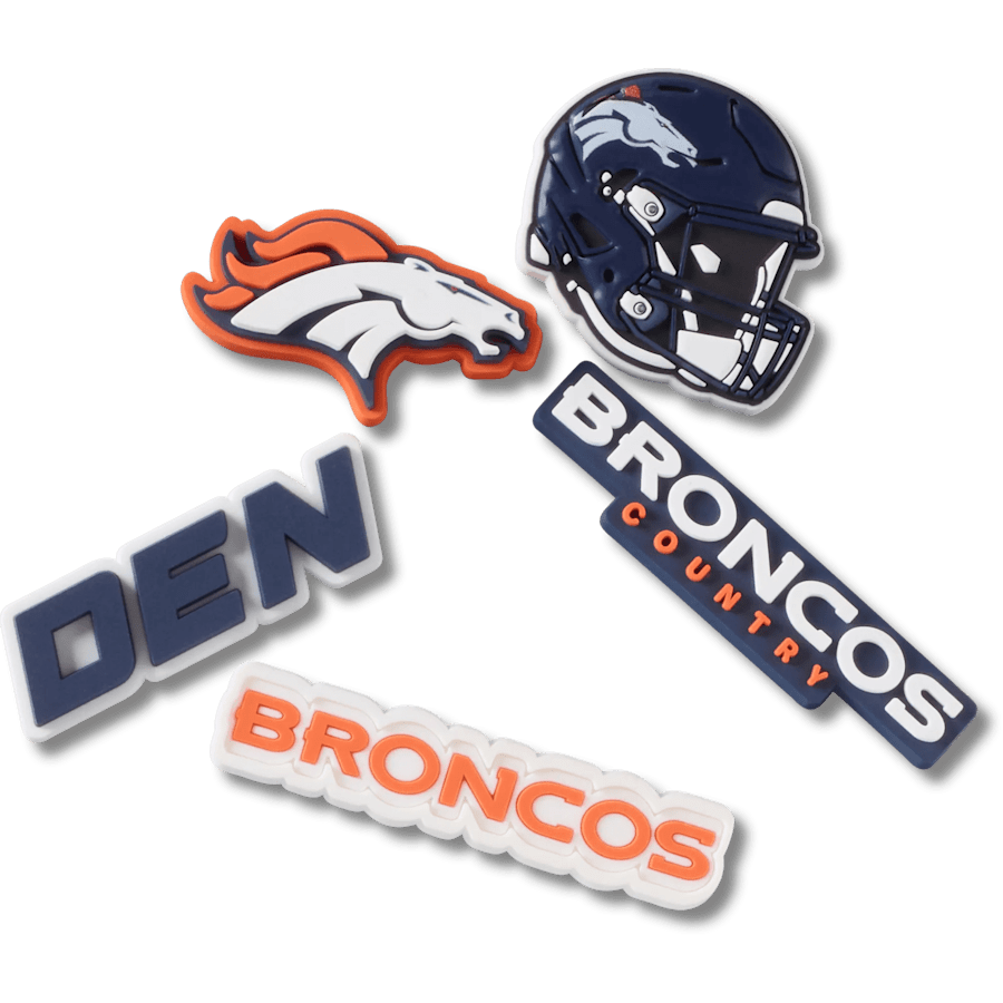 Women / Men Crocs - NFL Denver Broncos 5 Pack Jibbitz Shoe Charm