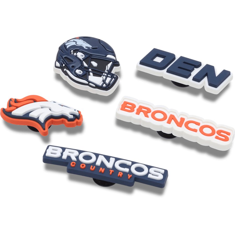 Women / Men Crocs - NFL Denver Broncos 5 Pack Jibbitz Shoe Charm