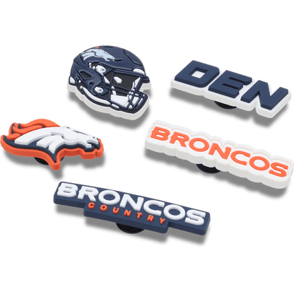 Women / Men Crocs - NFL Denver Broncos 5 Pack Jibbitz Shoe Charm