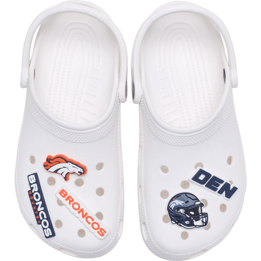 Women / Men Crocs - NFL Denver Broncos 5 Pack Jibbitz Shoe Charm