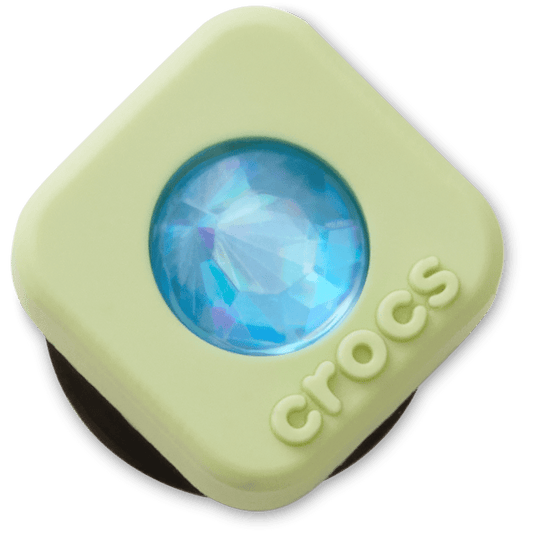 Women / Men Crocs - Green PVC Square SMT Gem Jibbitz™ charms