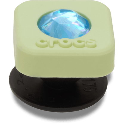 Women / Men Crocs - Green PVC Square SMT Gem Jibbitz™ charms