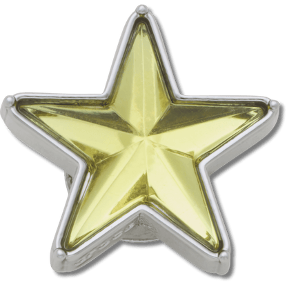 Women / Men Crocs - Silver and Green SMT Gem Star Jibbitz™ charms