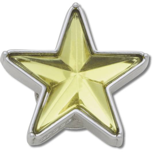 Women / Men Crocs - Silver and Green SMT Gem Star Jibbitz™ charms
