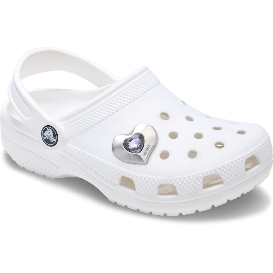 Women / Men Crocs - SilverandPurple SMT Gem Heart Jibbitz™ charms