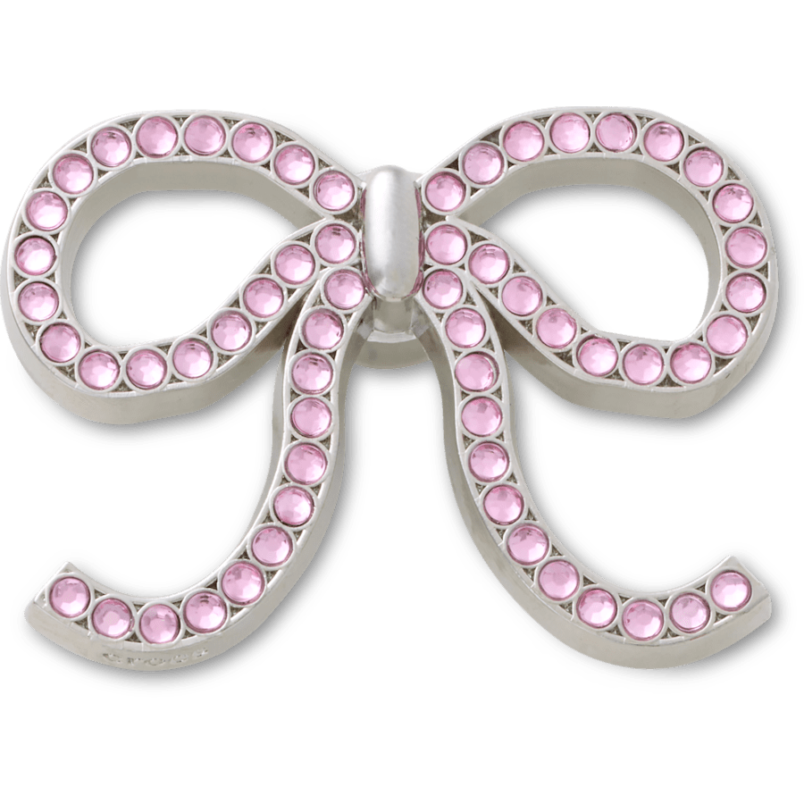 Women / Men Crocs - Pink Glittery Bow Jibbitz™ charms