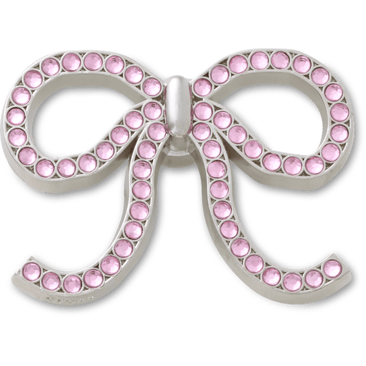 Women / Men Crocs - Pink Glittery Bow Jibbitz™ charms