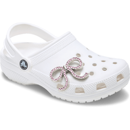 Women / Men Crocs - Pink Glittery Bow Jibbitz™ charms