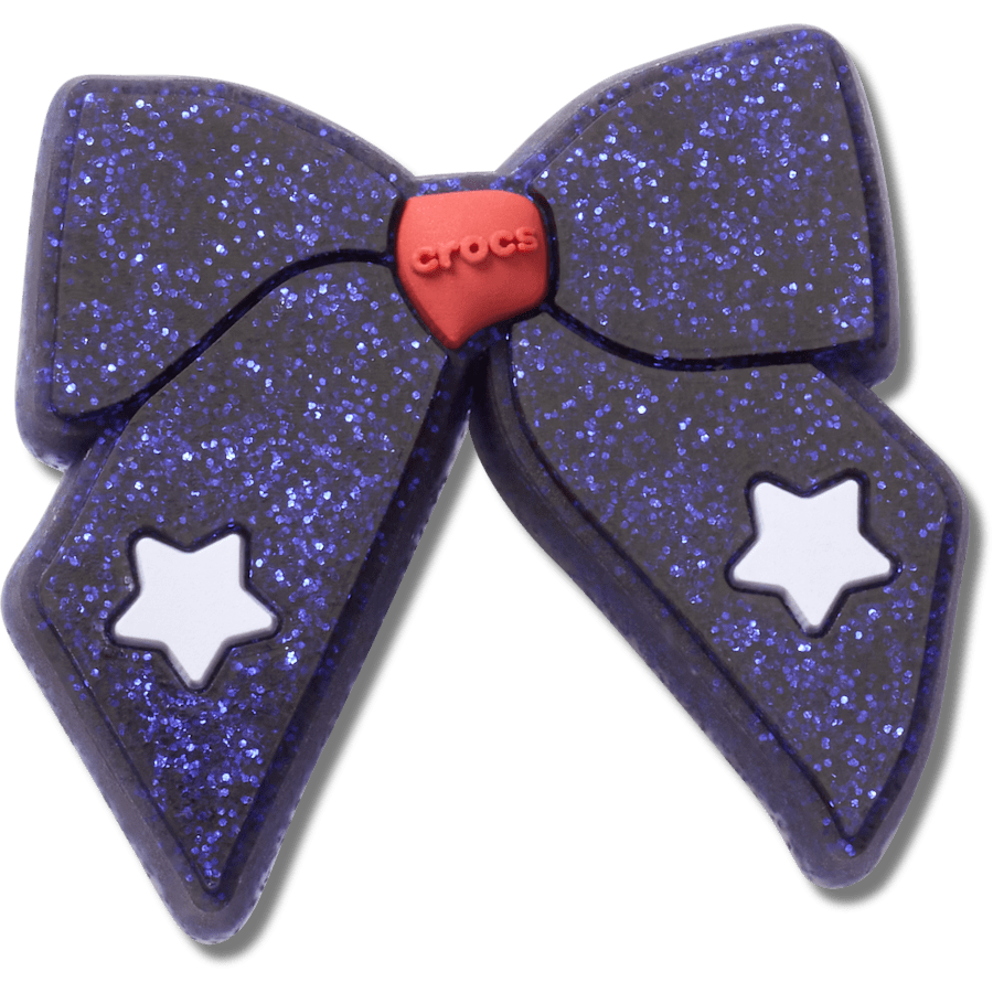 Women / Men Crocs - Glittery Blue Bow Jibbitz™ charms