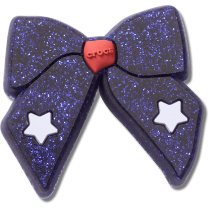 Women / Men Crocs - Glittery Blue Bow Jibbitz™ charms