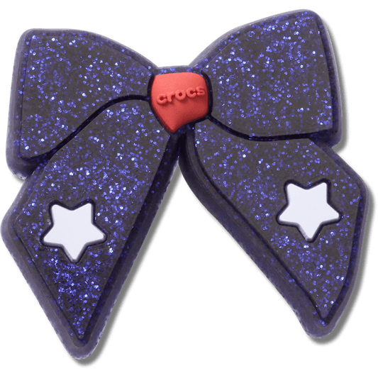Women / Men Crocs - Glittery Blue Bow Jibbitz™ charms