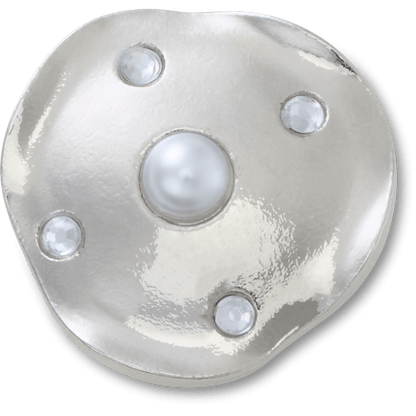 Women / Men Crocs - Silver and Pearl Disc Jibbitz™ charms