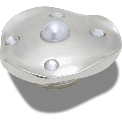 Women / Men Crocs - Silver and Pearl Disc Jibbitz™ charms