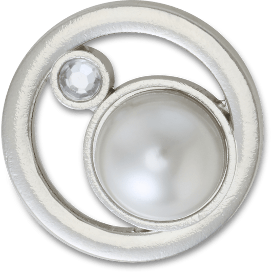 Women / Men Crocs - Silver Ring With Pearl Jibbitz™ charms