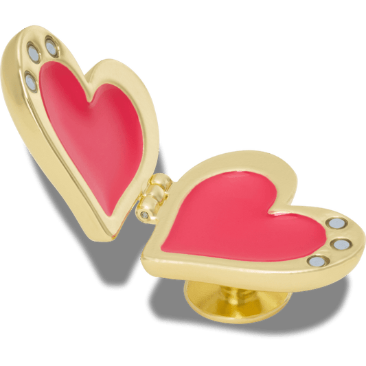Women / Men Crocs - Gold Bubble Locket Heart Jibbitz™ charms