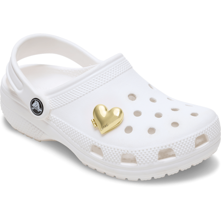 Women / Men Crocs - Gold Bubble Locket Heart Jibbitz™ charms